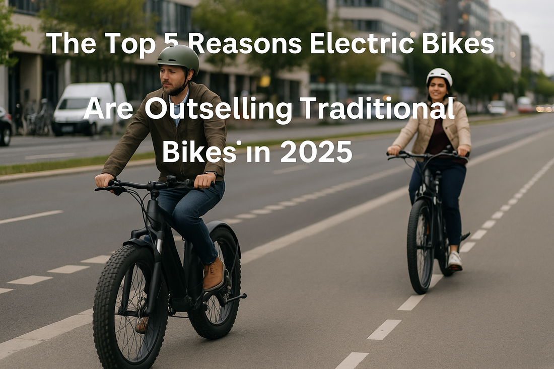 “Diverse riders using electric bikes in a 2025 urban cityscape, including commuters, older adults, and casual cyclists in a clean bike-friendly environment.”