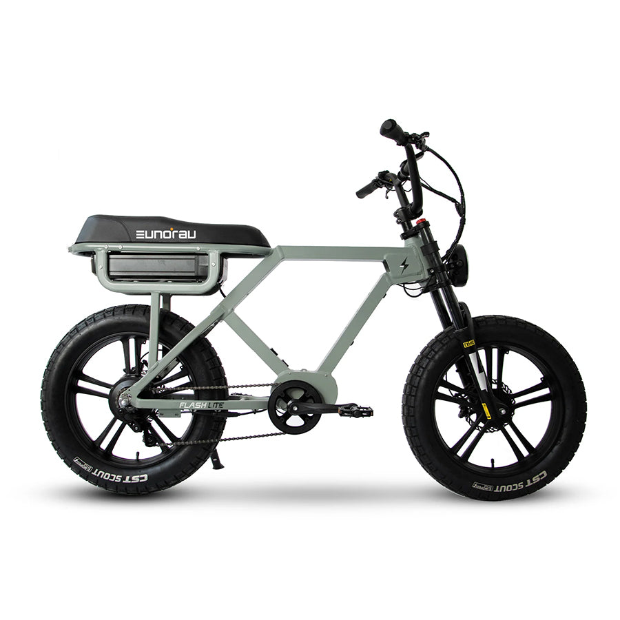 Eunorau Flash e-bike in gray, side profile