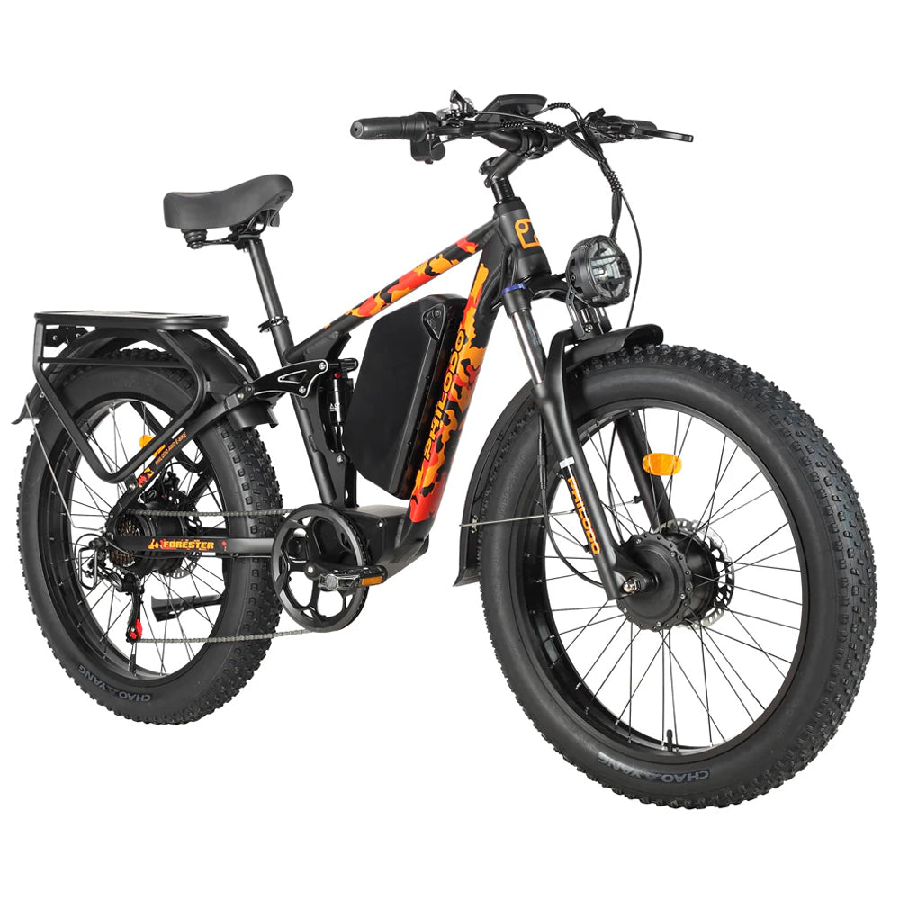 Philodo Forester - 60V Dual Motor Electric Bike Full Suspension - Top Speed 45mph - 4000W