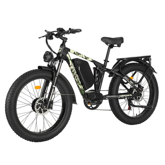 Philodo Forester - 60V Dual Motor Electric Bike Full Suspension - Top Speed 45mph - 4000W