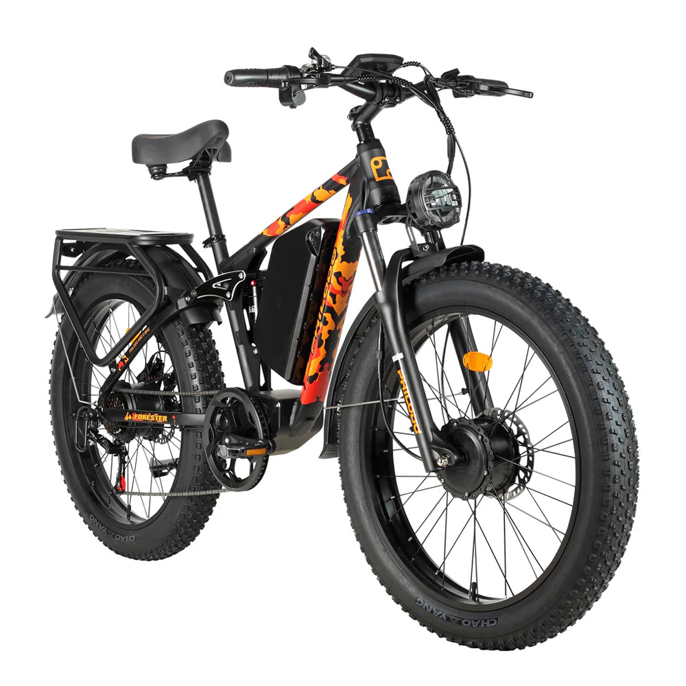 Philodo Forester - 60V Dual Motor Electric Bike Full Suspension - Top Speed 45mph - 4000W