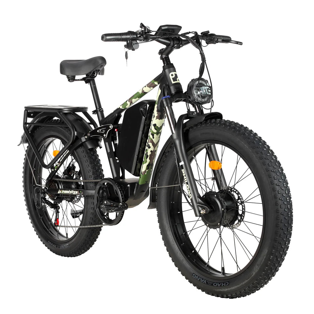 Philodo Forester - 60V Dual Motor Electric Bike Full Suspension - Top Speed 45mph - 4000W