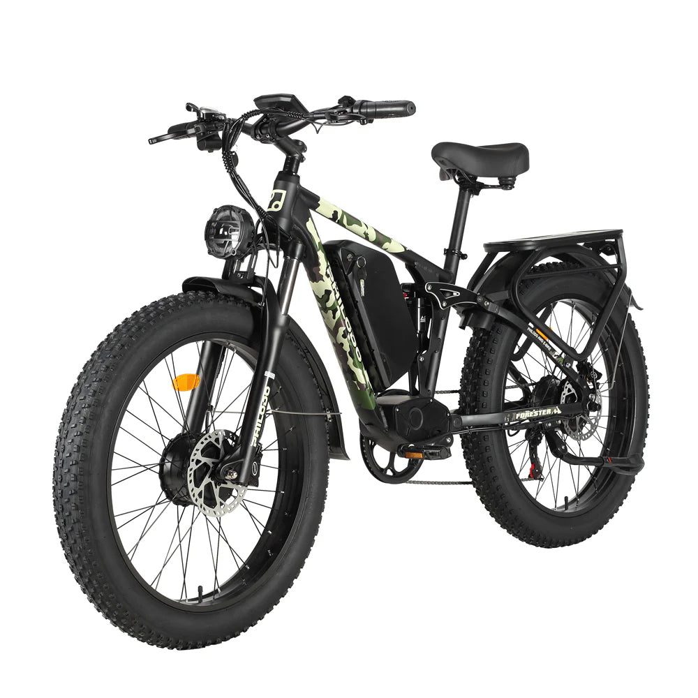 Philodo Forester - 60V Dual Motor Electric Bike Full Suspension - Top Speed 45mph - 4000W
