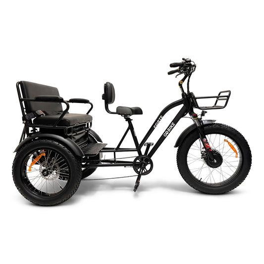 GOBIKE Forte w/ Rear Seat - Step-Through Fat Tire Electric Tricycle - Top Speed 20mph - 750W