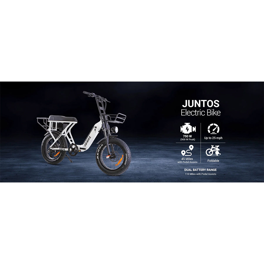 GOBike Juntos - Foldable Step-Through Lightweight Electric Bike - Top Speed 25mph - 750W