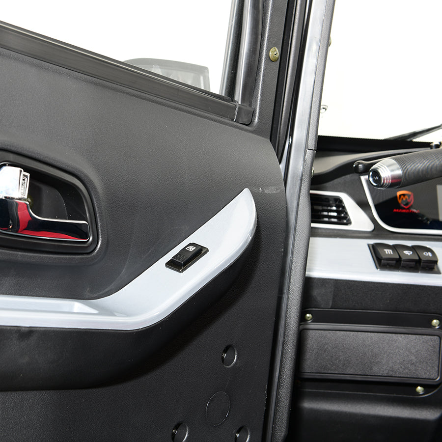 Door panel of compact electric vehicle, interior view