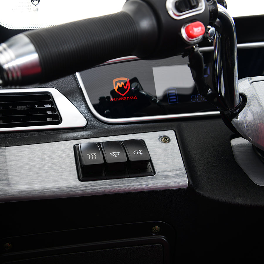 Control panel of compact electric vehicle, buttons