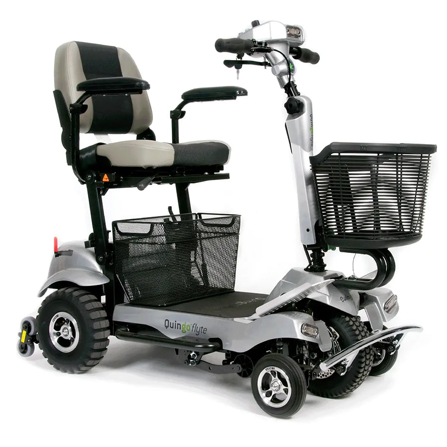 ComfyGo Quingo Flyte - Mobility Scooter with MK2 Self Loading Ramp - Top Speed 4mph - 650W