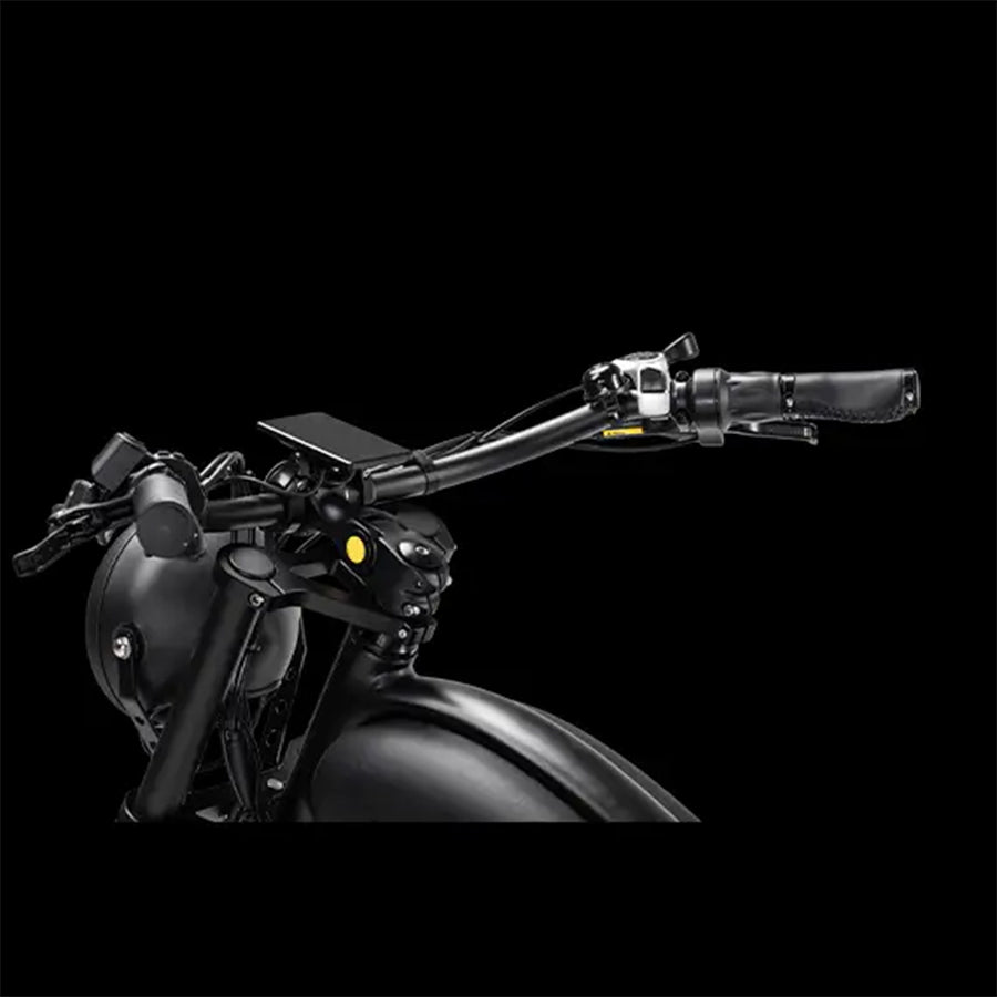Black bike handlebars