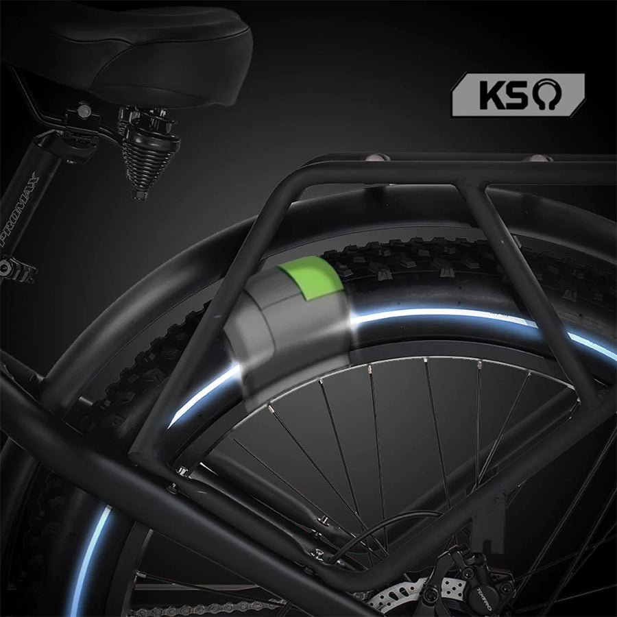 Cross-section of the rear tire