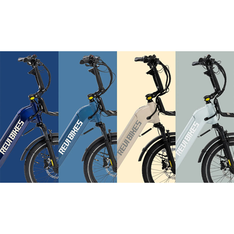 Front part of the bike in all colors in one photo