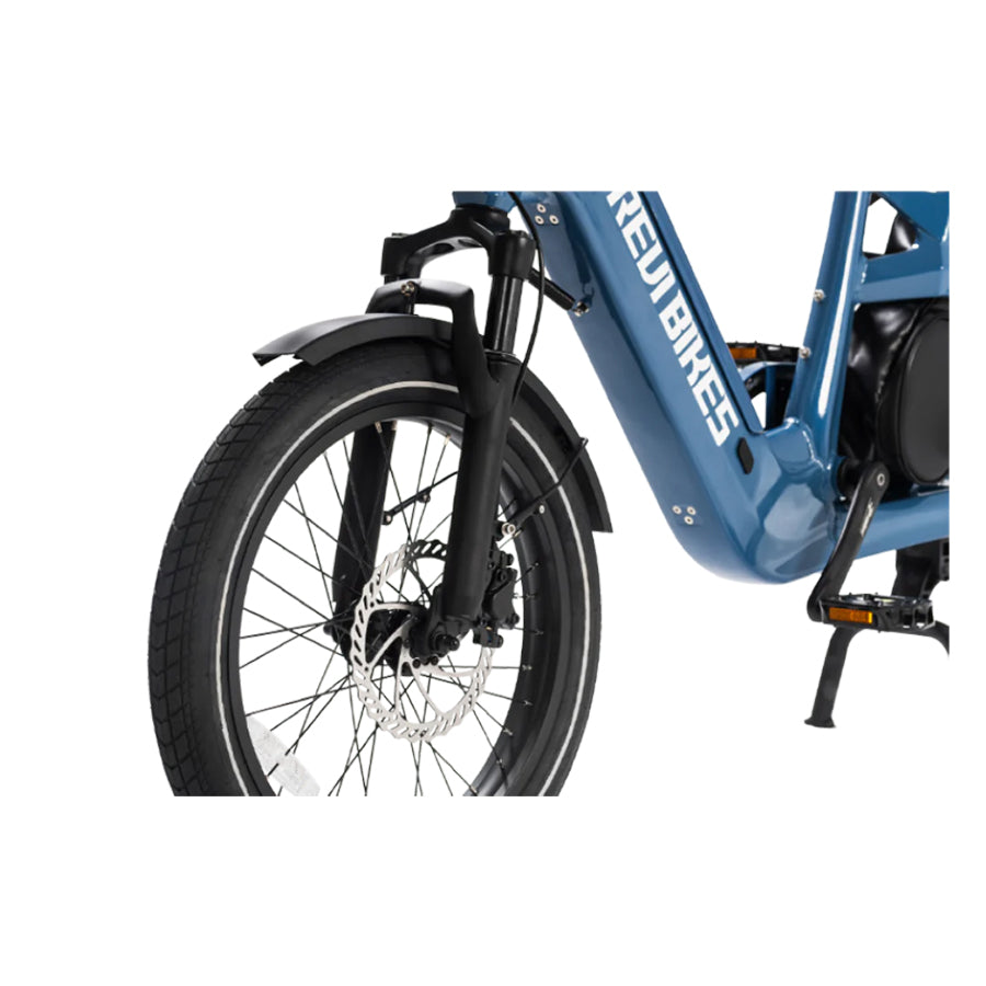 Front tire and lower part of the bike frame