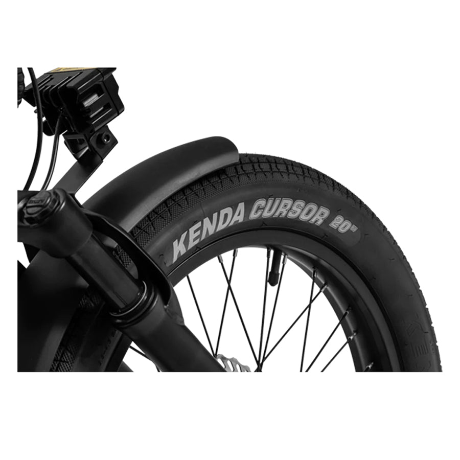 Close-up of the rear tire