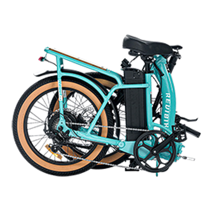 Folded bike in half