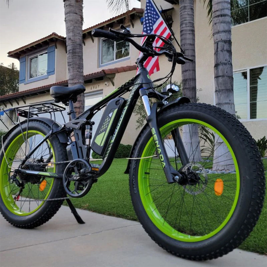 Senada Viper Plus - Aggressive Off-Road Electric Fat Tire Mountain Bike - Top Speed 28mph - 1000W