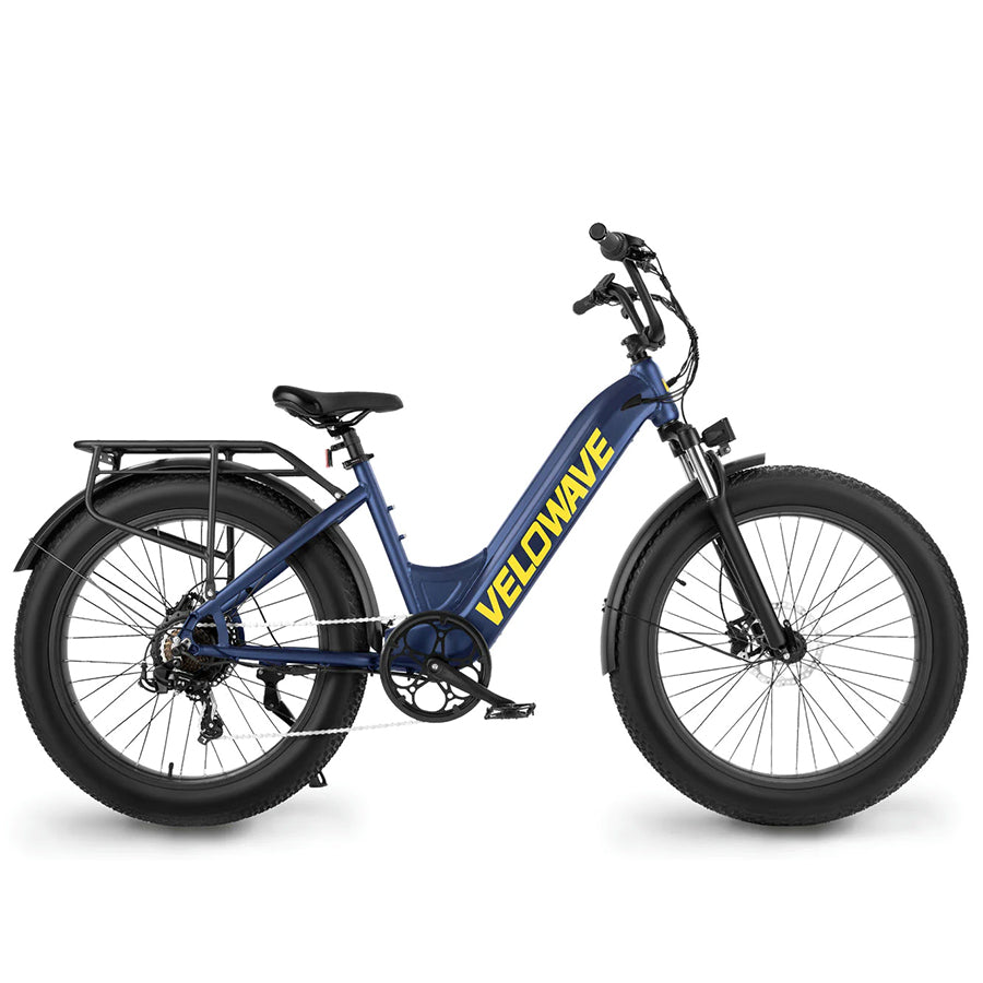 Velowave Rover - Step-Through All-Terrain Fat Tire Electric Bike - Top Speed 28mph - 750W