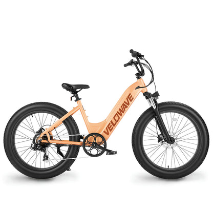 Velowave Rover - Step-Through All-Terrain Fat Tire Electric Bike - Top Speed 28mph - 750W