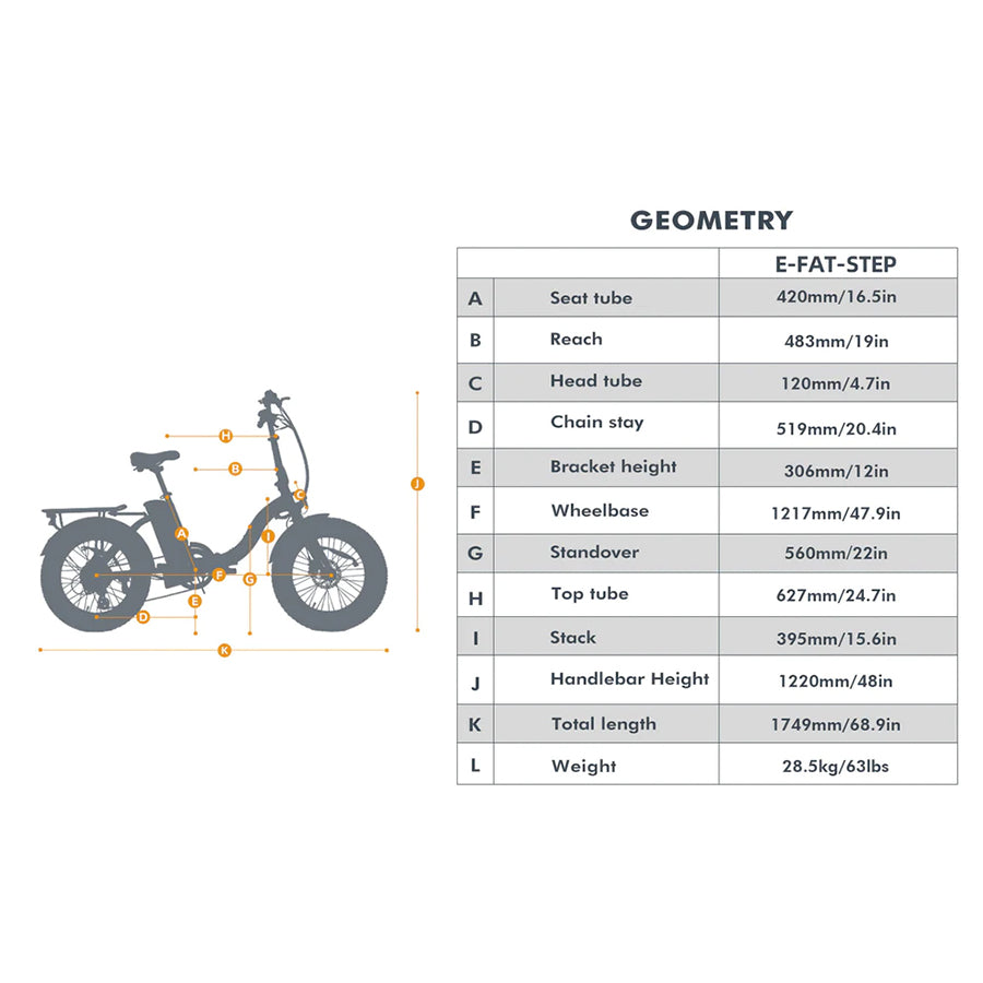 Eunorau E-Fat Step - Step-Through Folding Fat Tire Mountain Electric Bike - Top Speed 20mph - 500w