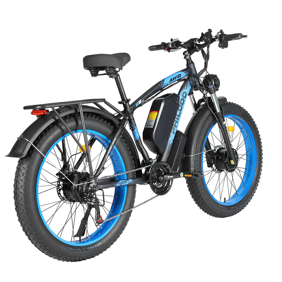 Philodo H8 - Dual Motor Fat Tire Electric Bike - Top Speed 35mph - 3000W