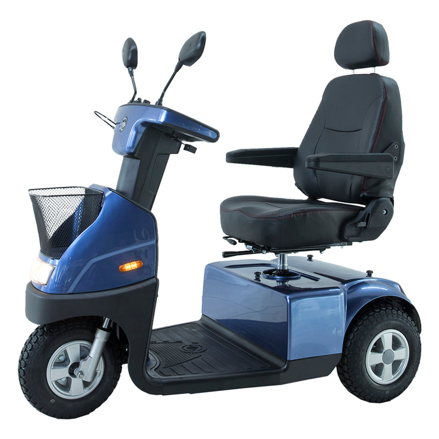AFIKIM MOBILITY - AfiScooter Breeze C3 - Mid-Sized Multi-Purposed 3 Wheel Mobility Scooter - 950W - Electric Whispering