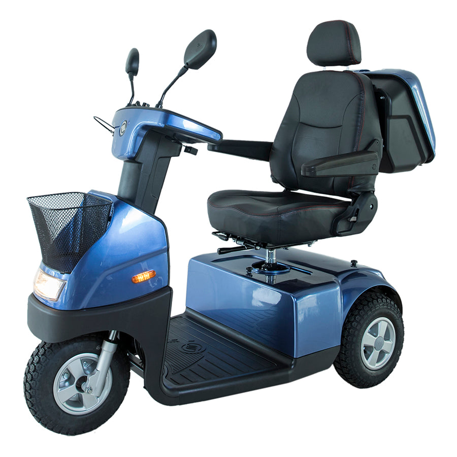 AFIKIM MOBILITY - AfiScooter Breeze C3 - Mid-Sized Multi-Purposed 3 Wheel Mobility Scooter - 950W - Electric Whispering