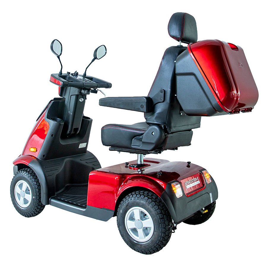 AFIKIM MOBILITY - AfiScooter Breeze C4 - Mid-Sized Multi-Purposed 4 Wheel Mobility Scooter - 950W - Electric Whispering