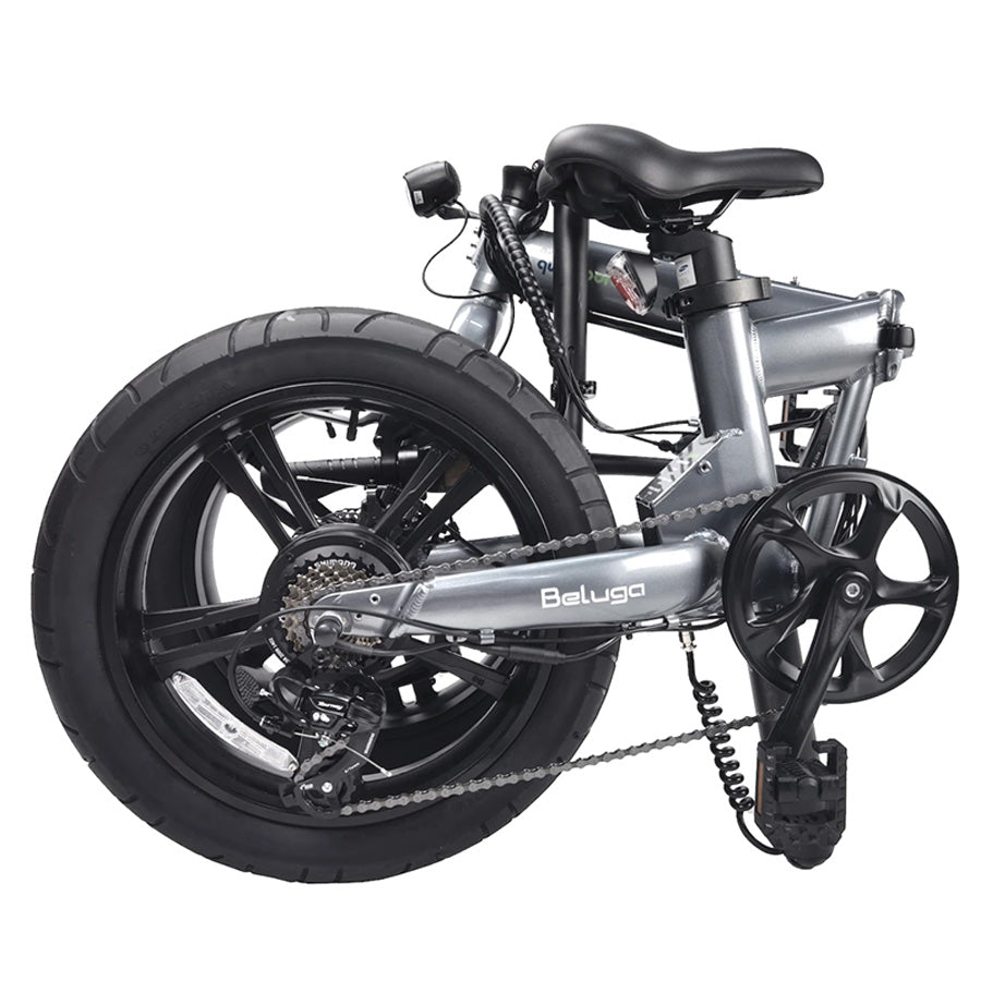 Qualisports Beluga - Fat Tire Folding E-Bike with Hub Motor - Top Speed 20mph - 500W