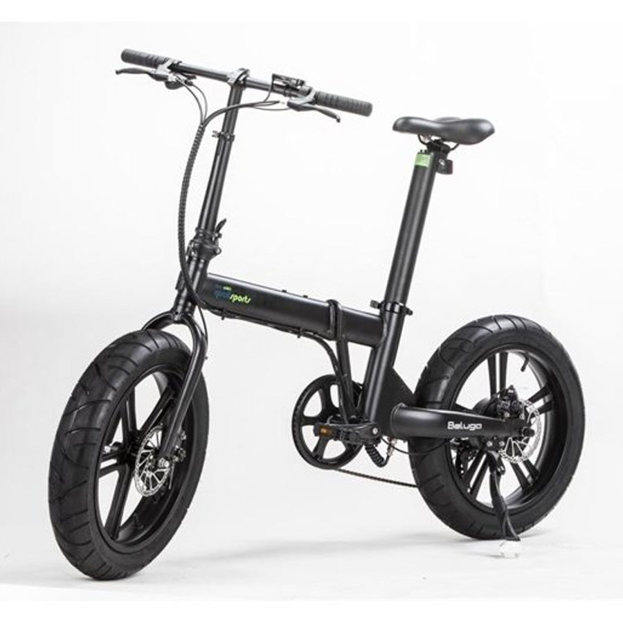 Qualisports Beluga STD/Plus - Premium Folding E-Bike with Hub Motor - Top Speed 20mph - 500W