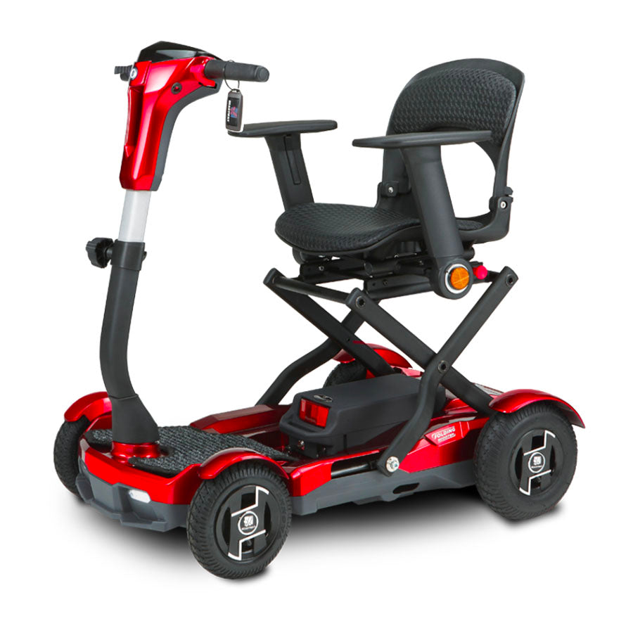 EV Rider TeQno - 4-Wheel Portable Foldable Electric Mobility Scooter - Top Speed 6mph - 270W