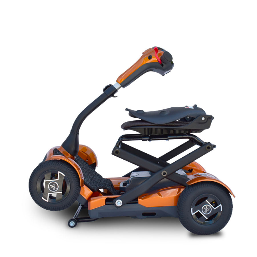 EV Rider TeQno - 4-Wheel Portable Foldable Electric Mobility Scooter - Top Speed 6mph - 270W