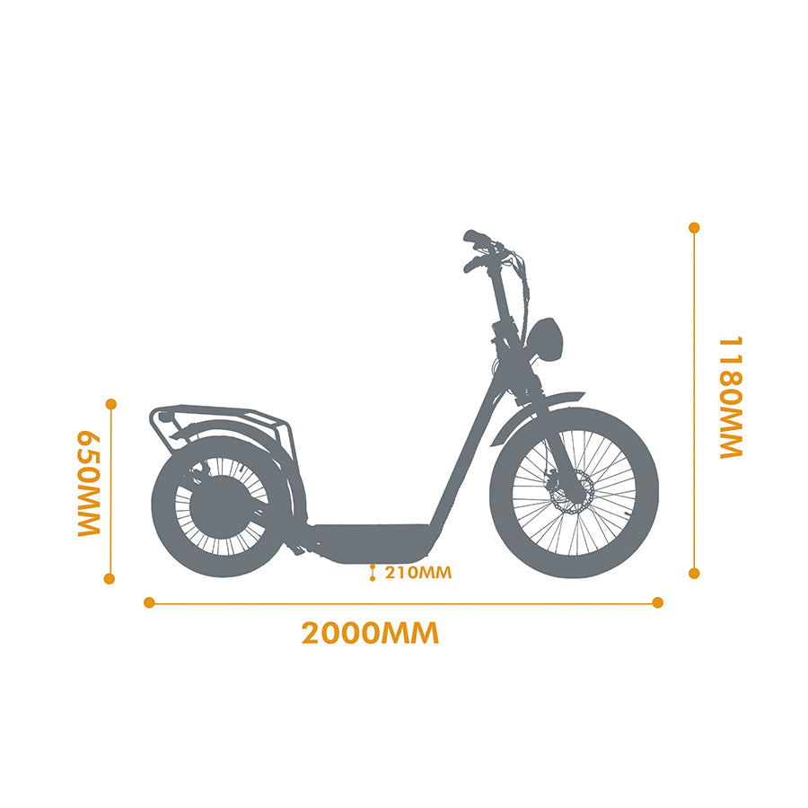 Eunorau Jumbo - Stand Up Scooter - Top Speed 21mph - 1000w