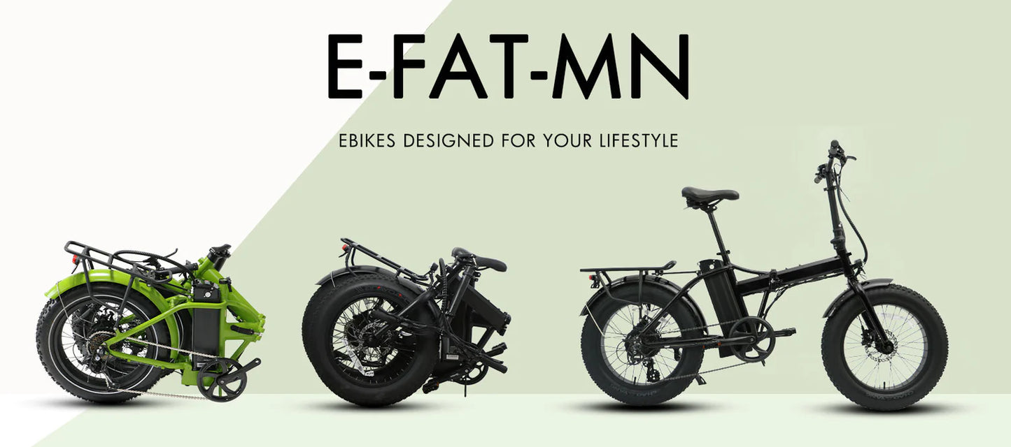 Eunorau E-Fat (MN) - Folding Fat Tire Mountain Bike - Top Speed 20mph - 500w
