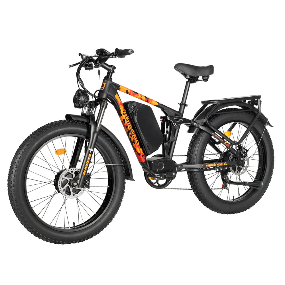 Philodo Forester - 60V Dual Motor Electric Bike Full Suspension - Top Speed 45mph - 4000W