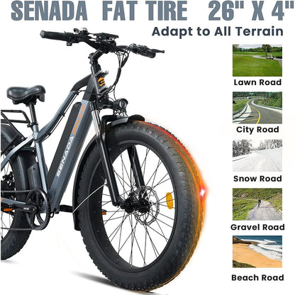 Senada Saber Pro - Electric Fat Tire Mountain Bike - Top Speed 28mph - 1000W