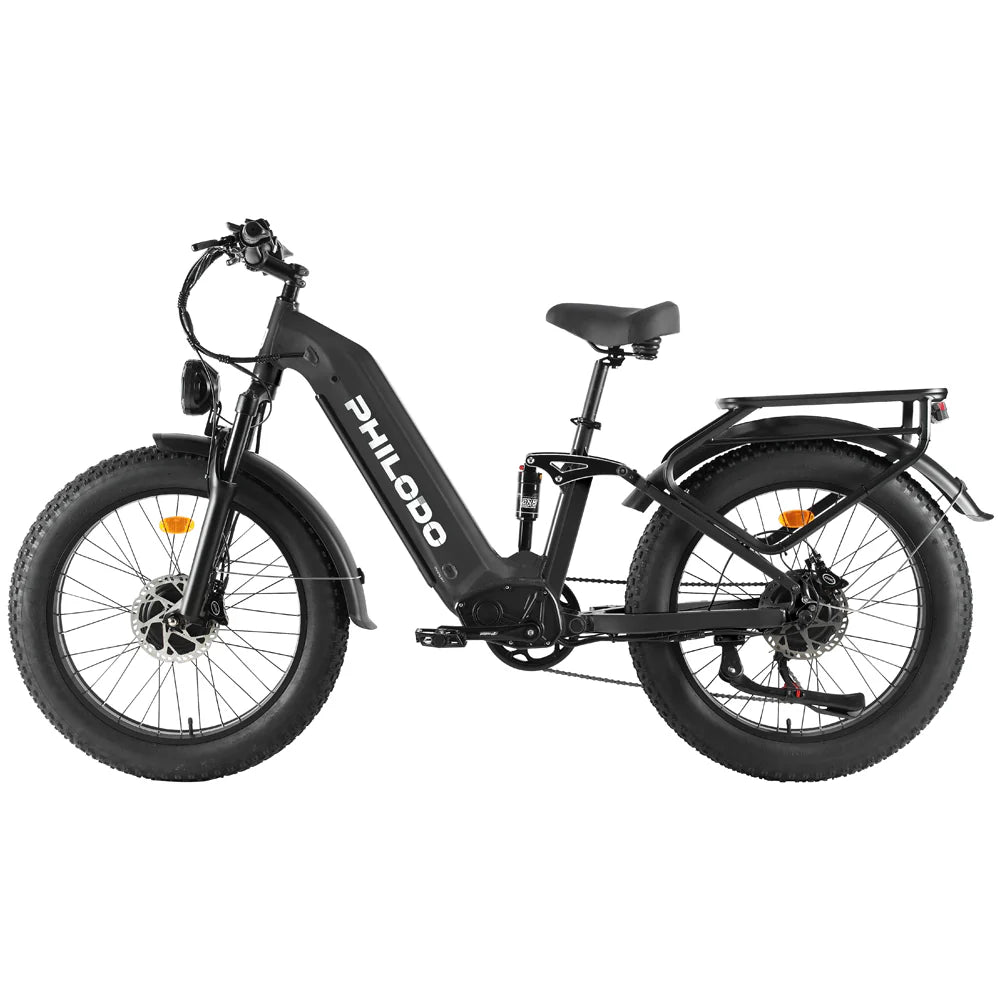 Philodo Falcon - 60V Dual Motor Full Suspension Step-Through Electric Bike  - Top Speed 28mph - 4000W