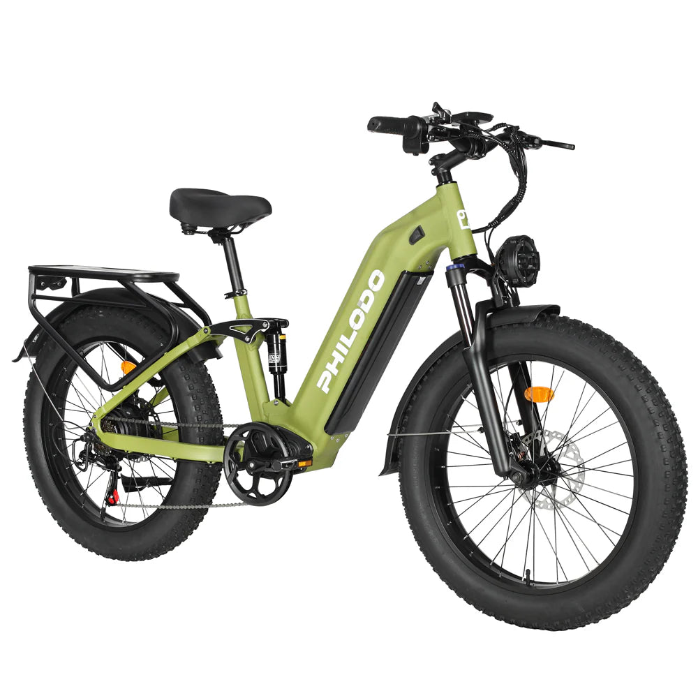 Philodo Falcon - 60V Dual Motor Full Suspension Step-Through Electric Bike  - Top Speed 28mph - 4000W
