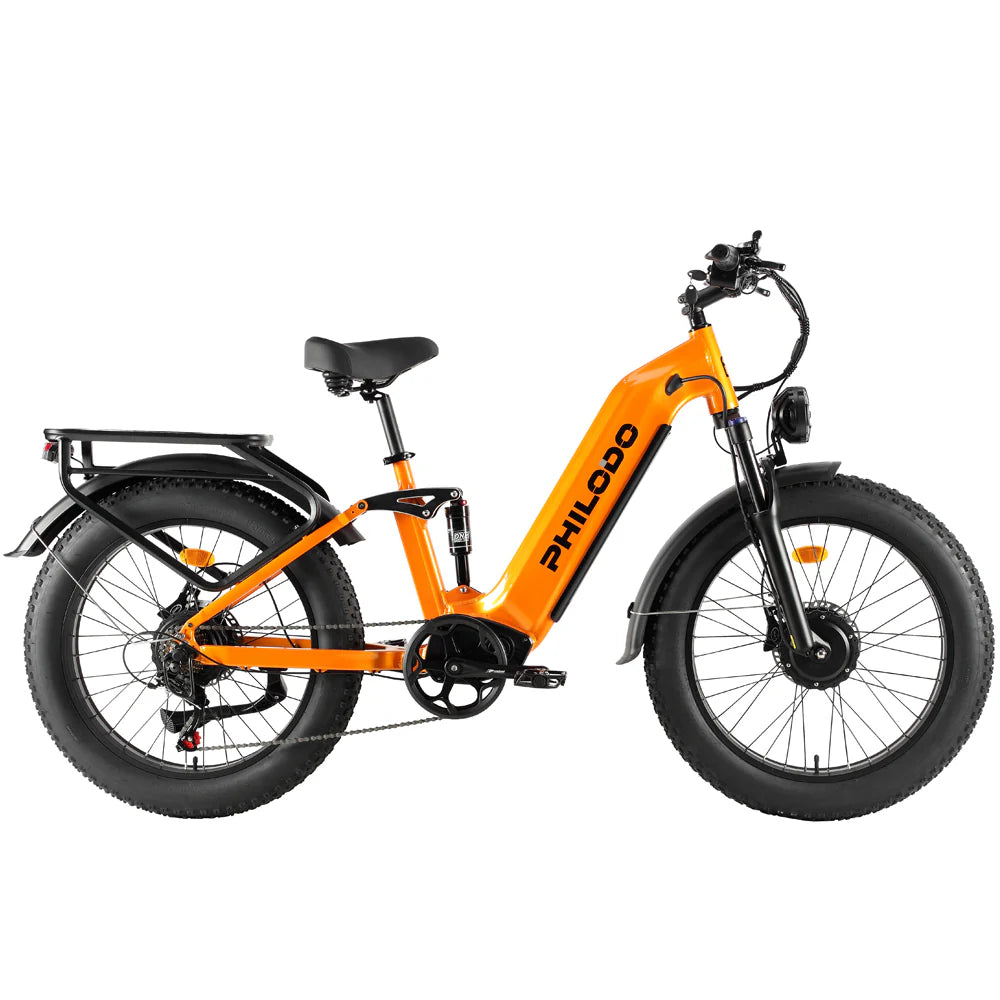 Philodo Falcon - 60V Dual Motor Full Suspension Step-Through Electric Bike  - Top Speed 28mph - 4000W