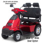 AFIKIM MOBILITY - AfiScooter Breeze S4 - The Ultimate Outdoor Heavy-Duty Mobility 4 Wheel Scooter - 1400W - Electric Whispering