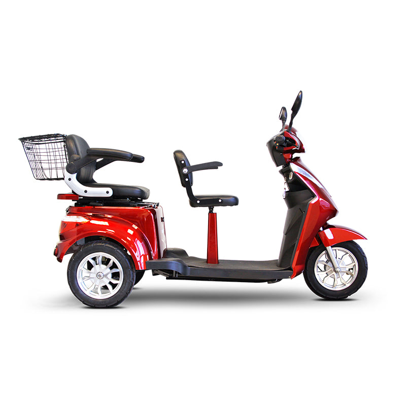 E-Wheels EW-66 3-Wheel Two-Seater Electric Mobility Scooter - 700W - Electric Whispering