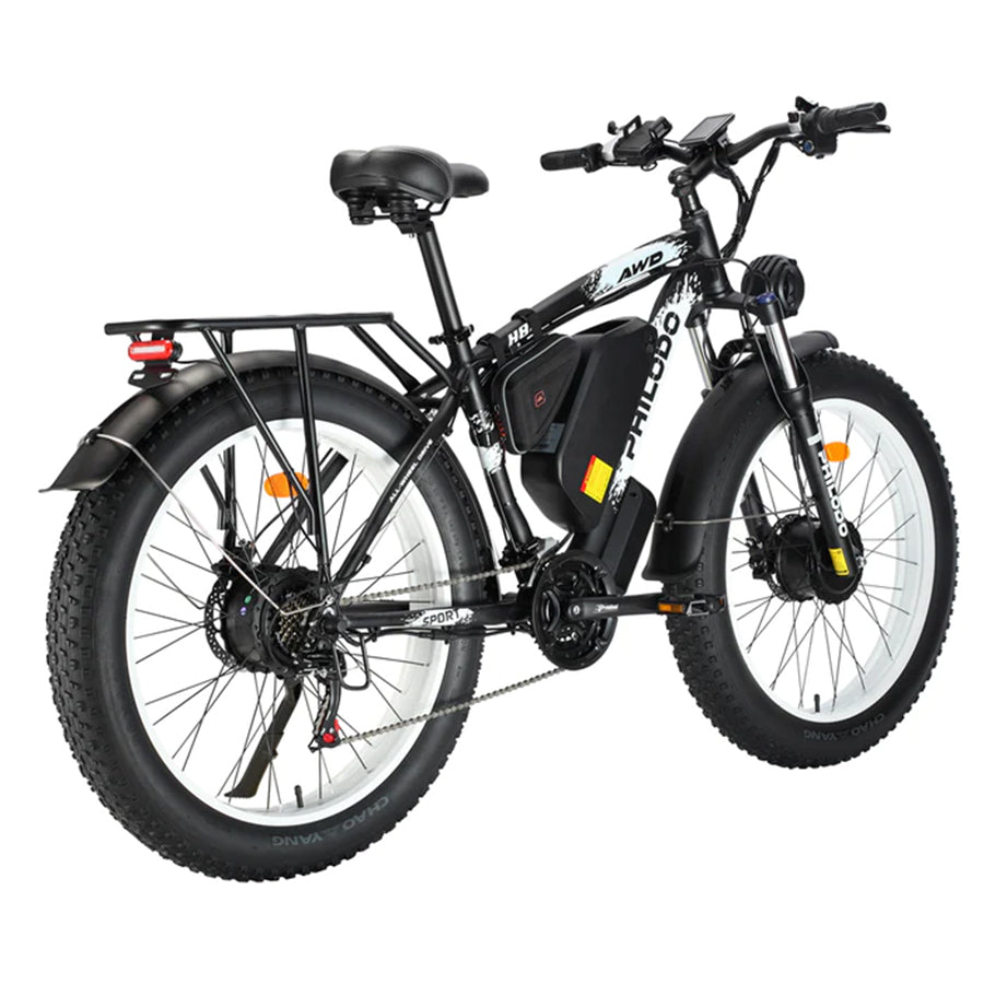 Philodo H8 - Dual Motor All-Wheel-Drive Fat Tire “Monster of a Bike” - Top Speed 28mph - 2000W