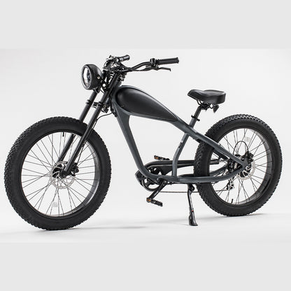 ReviBikes Cheetah Café Racer - Fat Tire E-Bike - Top Speed 25mph - 750W