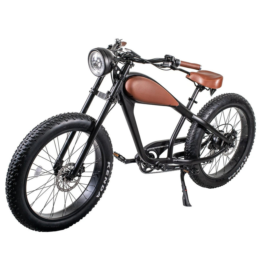 ReviBikes Cheetah Café Racer - Fat Tire E-Bike - Top Speed 25mph - 750W