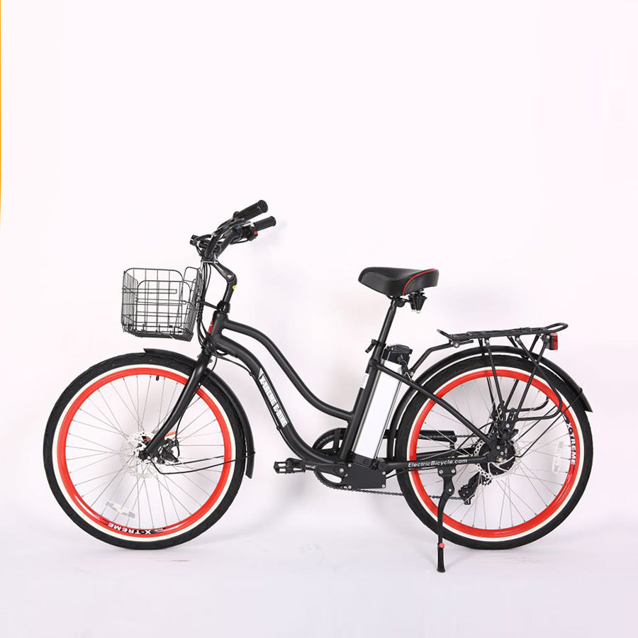 XTreme Malibu Elite 24 Volt Beach Cruiser Step Through Electric Bicycle - 300W, Electric bikes, mobility scooters