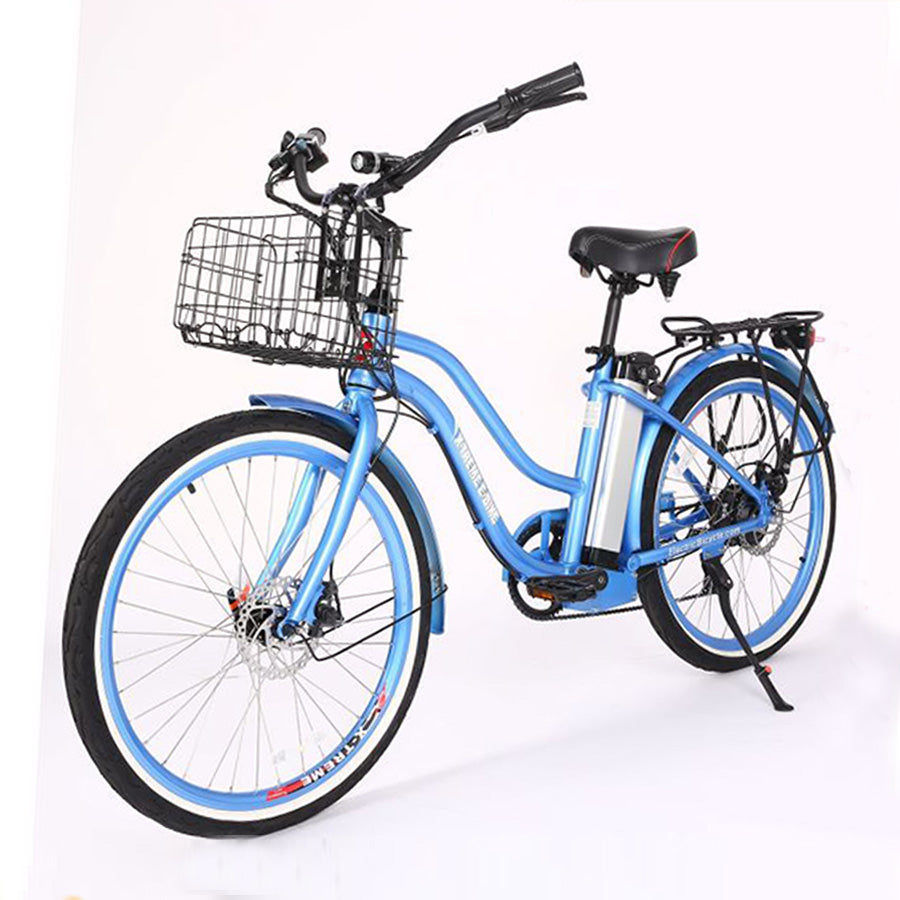 XTreme Malibu Elite 24 Volt Beach Cruiser Step Through Electric Bicycle - 300W, Electric bikes, mobility scooters