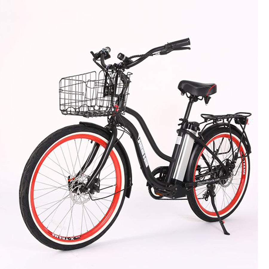 XTreme Malibu Elite 24 Volt Beach Cruiser Step Through Electric Bicycle - 300W, Electric bikes, mobility scooters