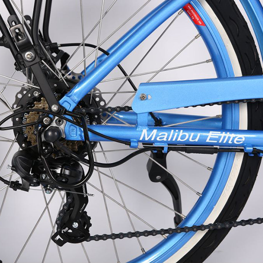 XTreme Malibu Elite 24 Volt Beach Cruiser Step Through Electric Bicycle - 300W, Electric bikes, mobility scooters